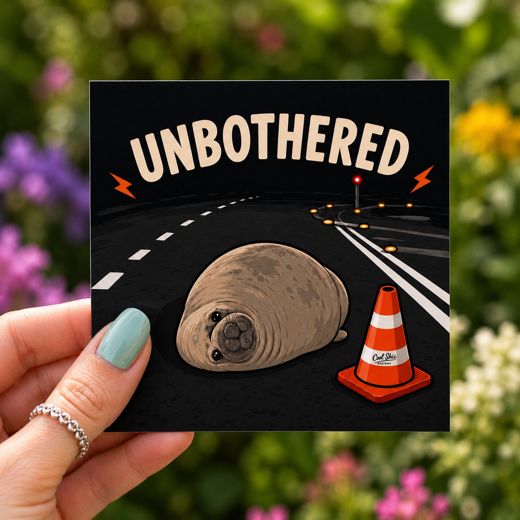 Unbothered - Neil The Seal Sticker