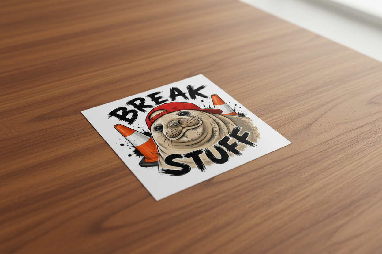 Break Stuff - Neil The Seal Sticker