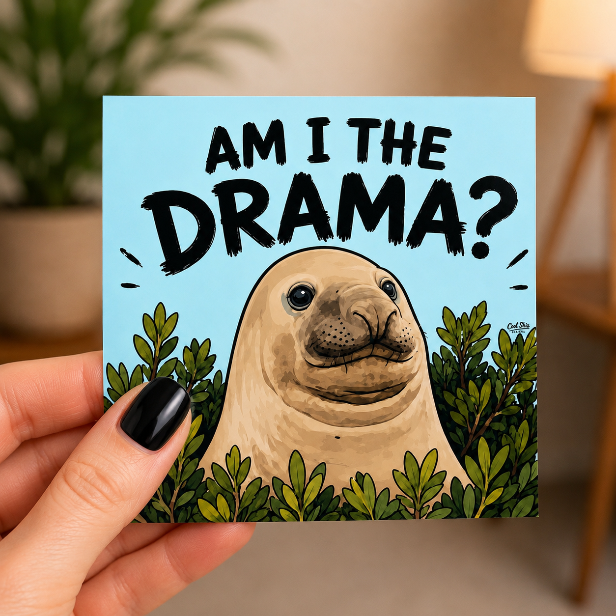 Am I The Drama? - Neil The Seal Sticker