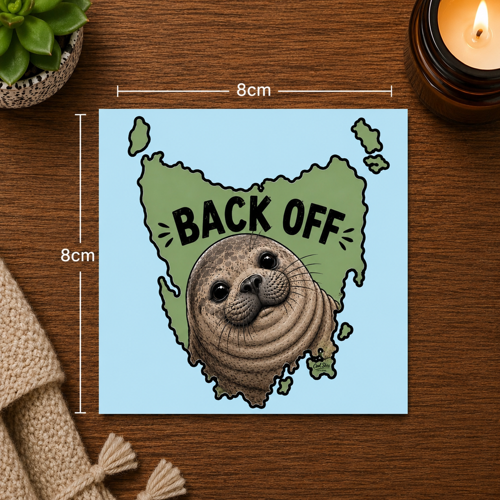 Back Off – Neil The Seal Sticker
