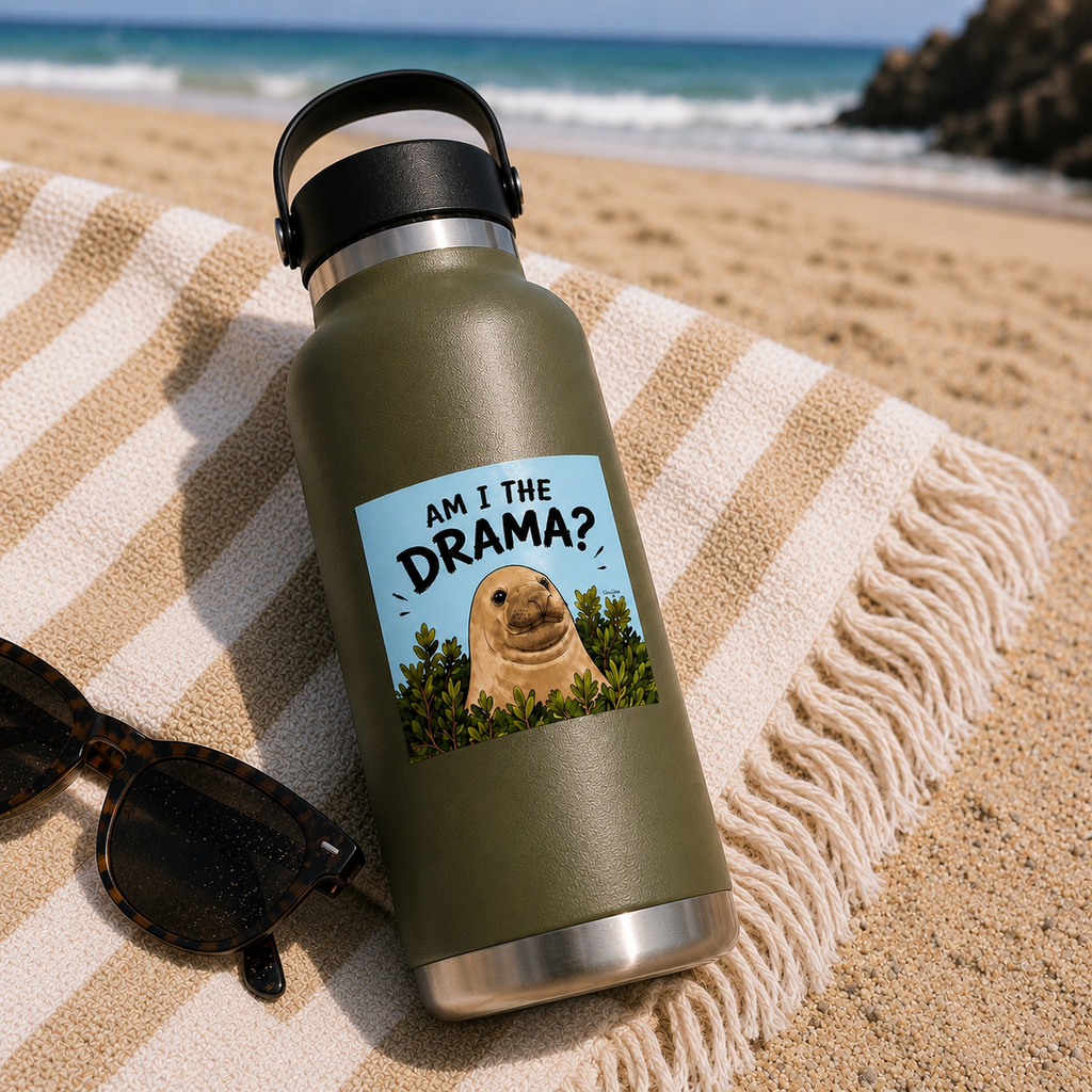 Am I The Drama? - Neil The Seal Sticker