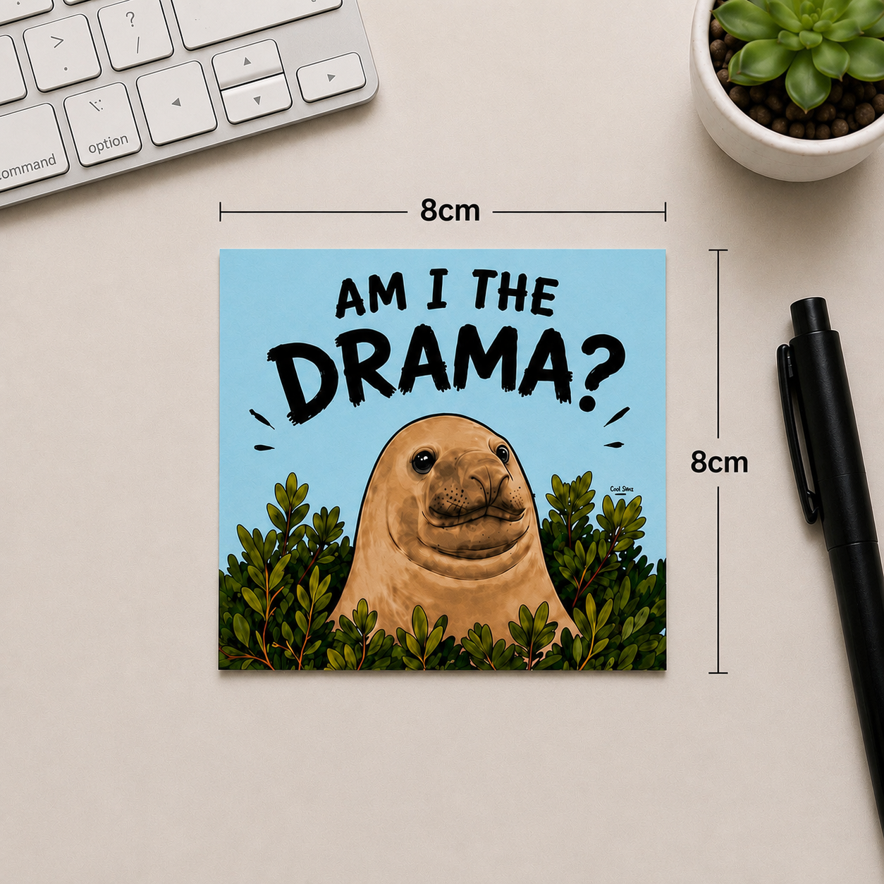 Am I The Drama? - Neil The Seal Sticker